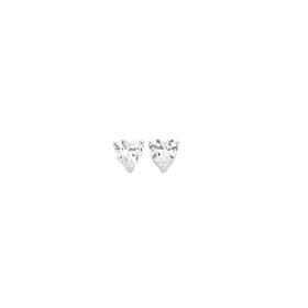 Sterling+Silver+5mm+Cubic+Zirconia+Heart+Stud+Earrings