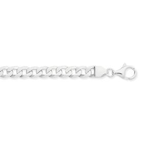 Italian-Sterling-Silver-19cm-Solid-Curb-Bracelet on sale