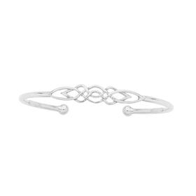Italian-Sterling-Silver-Celtic-Cuff-Bangle on sale