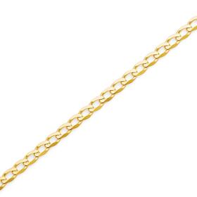 9ct+Gold+25cm+Solid+Curb+Anklet