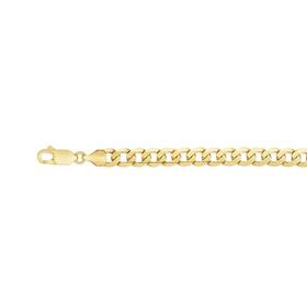 9ct+Gold+21cm+Solid+Curb+Men%26%23039%3Bs+Bracelet