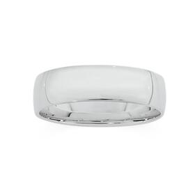 Sterling-Silver-6mm-Light-Half-Round-Gents-Ring-Size-U on sale