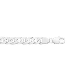 Silver-21cm-Diamond-Cut-Flat-Curb-Bracelet on sale