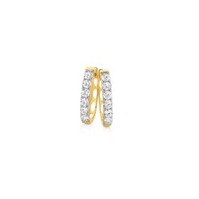 Alora+10ct+Gold+1+Carat+TW+Lab+Grown+Diamond+Huggie+Earrings