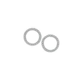9ct-Gold-Diamond-Circle-Stud-Earrings on sale