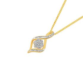 9ct-Gold-Diamond-Pendant on sale