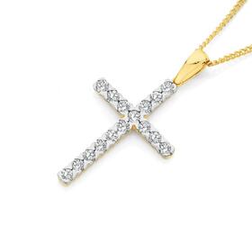 9ct-Diamond-Cross-TDW1ct on sale