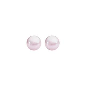 9ct+Rose+Gold+Natural+Pink+Freshwater+Pearl+Stud+Earrings