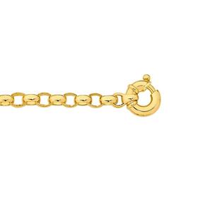 9ct-Gold-19cm-Solid-Belcher-Bolt-Ring-Bracelet on sale