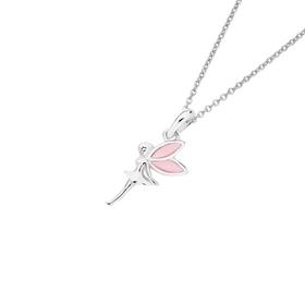 Sterling+Silver+Pink+Mother+of+Pearl+Fairy+Pendant