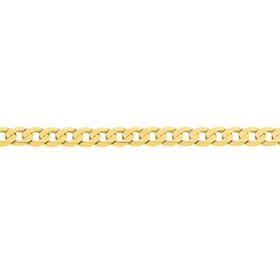 9ct-Gold-50cm-Solid-Bevelled-Close-Curb-Chain on sale