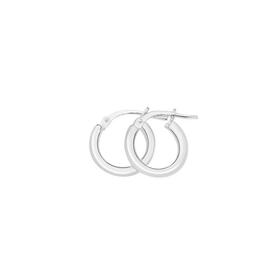 Sterling+Silver+2.2x9mm+Hoop+Earrings