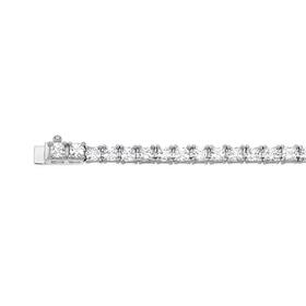 Sterling-Silver-Square-Cubic-Zirconia-19cm-Tennis-Bracelet on sale