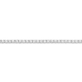 Sterling+Silver+18cm+Cubic+Zirconia+Tennis+Bracelet