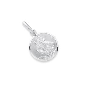 Sterling+Silver+12mm+St.+Christopher+Charm