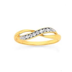 9ct-Gold-Diamond-Crossover-Ring on sale