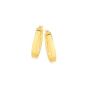 9ct-Gold-15mm-Square-Tube-Hoop-Earrings on sale
