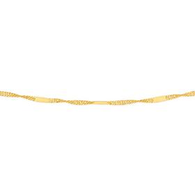 9ct-Gold-50cm-Solid-Diamond-Cut-Mirror-Singapore-Chain on sale