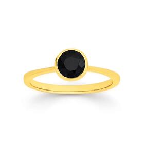 9ct-Gold-Black-Sapphire-Ring on sale