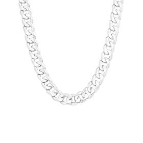 Sterling+Silver+55cm+Solid+Concave+Curb+Gents+Chain