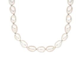 Sterling+Silver+45%2B5cm+4.5-5mm+Knotted+Rice+Freshwater+Necklace