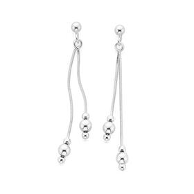 Sterling-Silver-Double-Ball-Drop-Earrings on sale