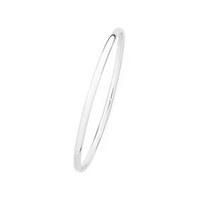 Sterling+Silver+3x65mm+Hollow+Comfort+Bangle