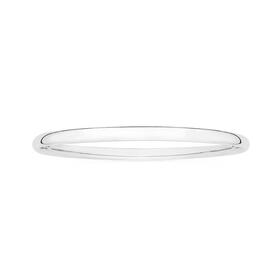 Sterling+Silver+5x65mm+Oval+Comfort+Fit+Bangle