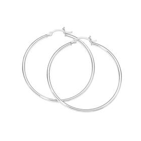 Sterling+Silver+2x40+Polished+Tube+Hoops