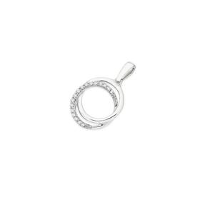9ct-White-Gold-Diamond-Double-Circle-Pendant on sale