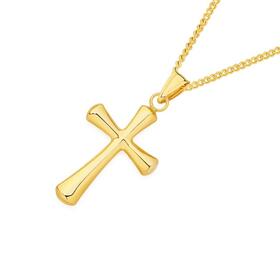 9ct+Gold+22mm+Cross+Pendant