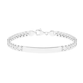 Silver-21cm-Oval-Curb-Id-Bracelet on sale