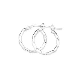 Sterling+Silver+12mm+Tight+Twist+Hoop+Earrings