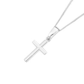 Sterling+Silver+16mm+Cross+Pendant