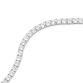 silver-18cm-claw-set-cz-tennis-bracelet on sale