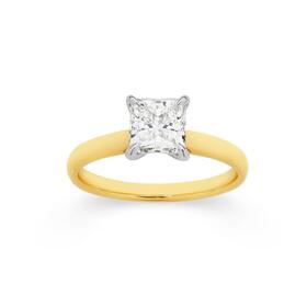 14ct-Gold-Lab-Grown-Solitaire-Diamond-Ring on sale