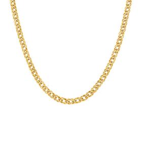 9ct+Gold+55cm+Solid+Double+Curb+Chain