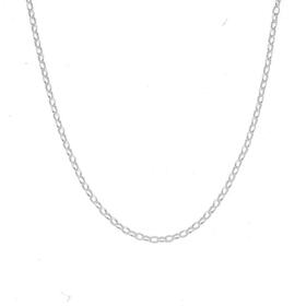 Sterling+Silver+45cm+Solid+Oval+Belcher+Chain