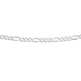 Sterling+Silver+45cm+3%2B1+Figaro+Chain