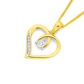 9ct-Gold-Diamond-Open-Swirl-Heart-Pendant on sale