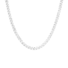 Sterling+Silver+45cm+Concave+Dia-Cut+Curb+Chain