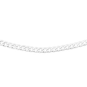 Sterling+Silver+45cm+Solid+Diamond+Cut+Curb+Chain