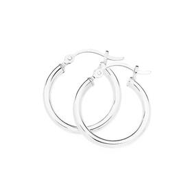 Sterling+Silver+2.5x15mm+Polished+Tube+Hoops