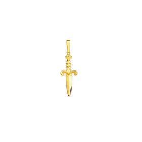 9ct+Gold+31mm+Dagger+with+Twist+Handle+Gents+Pendant