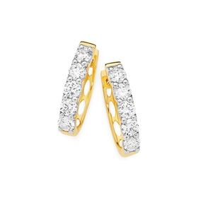 Alora-10ct-Gold-Lab-Grown-Diamond-Hoop-Earrings on sale