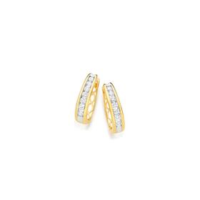 Alora+10ct+Gold+1%2F2+Carat+TW+Lab+Grown+Diamond+Huggie+Earrings