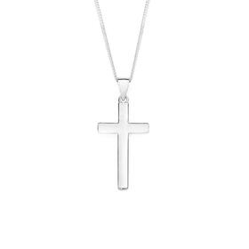 Sterling-Silver-Smooth-Edge-20mm-Cross-Pendant on sale