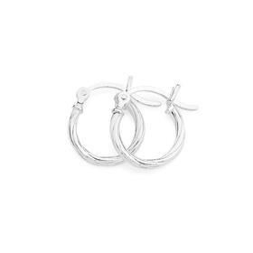 Silver-2x14mm-Twist-Tube-Hoop-Earrings on sale