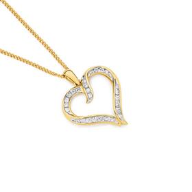 Alora-10ct-Gold-Lab-Grown-Diamond-Open-Heart-Pendant on sale