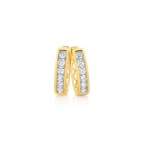 Alora-10ct-Gold-Lab-Grown-Diamond-Huggie-Earrings on sale